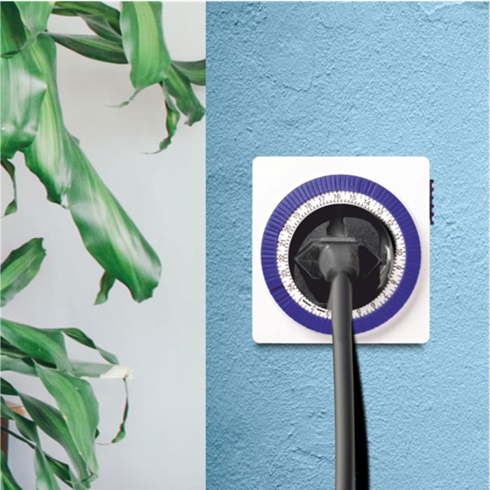 Silver Programador Eléctrico Analógico 24 Horas para Enchufe, 250V 16A, 3600W Max, Ajustable 15 Min