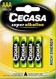 CEGASA PILA SUPER ALC LR03 BLISTER 4 UDS.