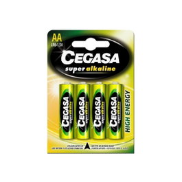 Cegasa Pilas Super Alkaline AA LR06, 4 Unidades