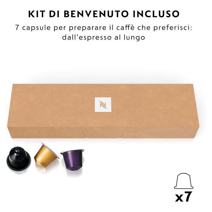 Krups Nespresso Inissia XN1005F Máquina de Café Espresso Automática, 19 bar, 1260 W, Cápsulas, Color Rojo