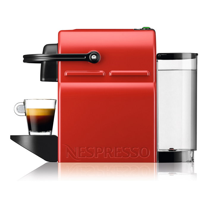 Krups Nespresso Inissia XN1005F Máquina de Café Espresso Automática, 19 bar, 1260 W, Cápsulas, Color Rojo