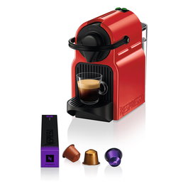 Krups Nespresso Inissia XN1005F Máquina de Café Espresso Automática, 19 bar, 1260 W, Cápsulas, Color Rojo
