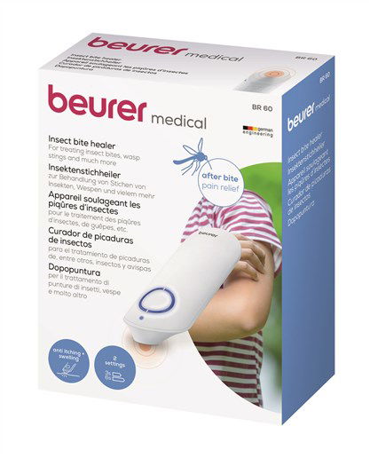 Beurer BR-60 Aparato contra Picaduras de Mosquitos, Alivio Rápido y Efectivo con Calor Concentrado