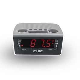 Elbe CR-932 Radio Despertador Digital AM/FM con Pantalla LED 6'' y Memoria 20 Emisoras