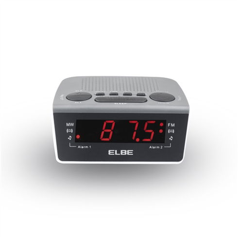 Elbe CR-932 Radio Despertador Digital AM/FM con Pantalla LED 6'' y Memoria 20 Emisoras