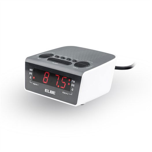 Elbe CR-932 Radio Despertador Digital AM/FM con Pantalla LED 6'' y Memoria 20 Emisoras