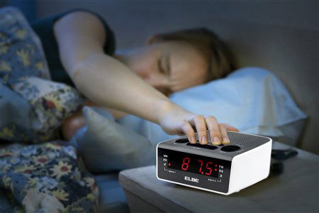 Elbe CR-932 Radio Despertador Digital AM/FM con Pantalla LED 6'' y Memoria 20 Emisoras