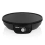 Tristar BP-2637 Crepera Eléctrica 1000W para Crepes y Tortillas, Plato Antiadherente Ø30 cm Negro, Incluye Espátula de Madera