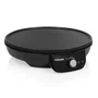 Tristar BP-2637 Crepera Eléctrica 1000W para Crepes y Tortillas, Plato Antiadherente Ø30 cm Negro, Incluye Espátula de Madera