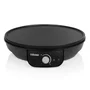 Tristar BP-2637 Crepera Eléctrica 1000W para Crepes y Tortillas, Plato Antiadherente Ø30 cm Negro, Incluye Espátula de Madera