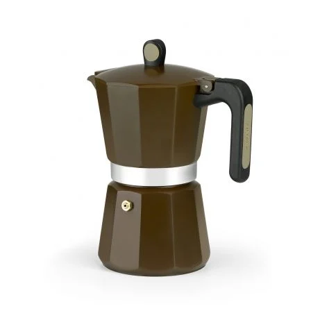 Monix Cafetera Italiana Induction Cream M671012 12 tazas marrón