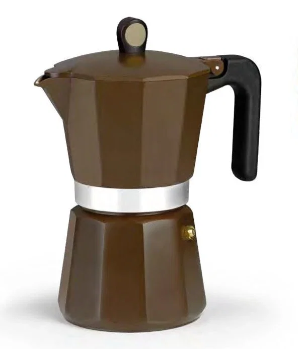 Monix Cafetera italiana Induction Cream M671012 de 12 tazas, marrón Monix Cafetera italiana Induction Cream M671012 de 12 tazas, marrón