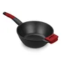 Sartén Wok BRA A412028 Rojo/Negro Ø 28 cm Acero Inoxidable (1 unidad) (Ø 28 cm)