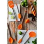 SET 5 UTENSILIOS EFFICIENT BRA A195011 - BOTE PORTA UTENSILIOS - ESPÁTULA - CUCHARA PASTA - CAZO - ESPUMADERA - CUCHARÓN