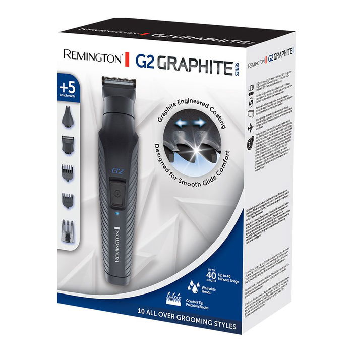 Remington PG2000 Afeitadora Eléctrica Multifunción Recargable con Cuchillas de Grafito y Accesorios para Barba y Cabello Remington PG2000 Afeitadora Eléctrica Multifunción Recargable con Cuchillas de Grafito y Accesorios para Barba y Cabello