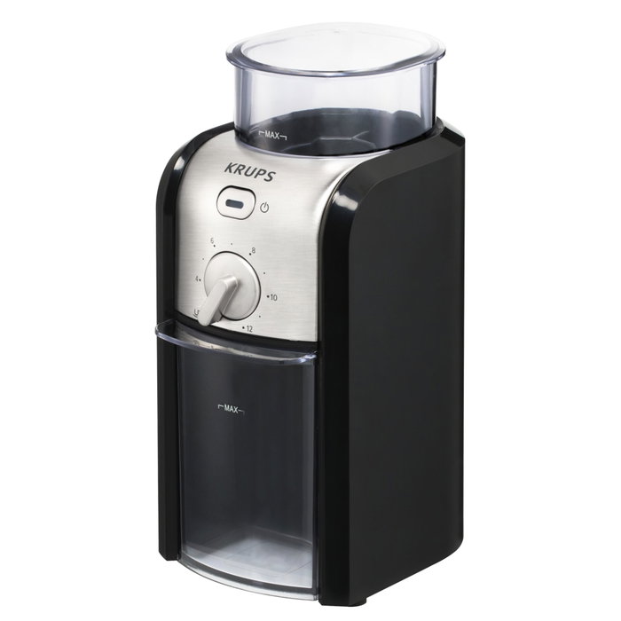 Krups GVX 242 Molinillo de café Negro y Cromo Krups GVX 242 Molinillo de café Negro y Cromo