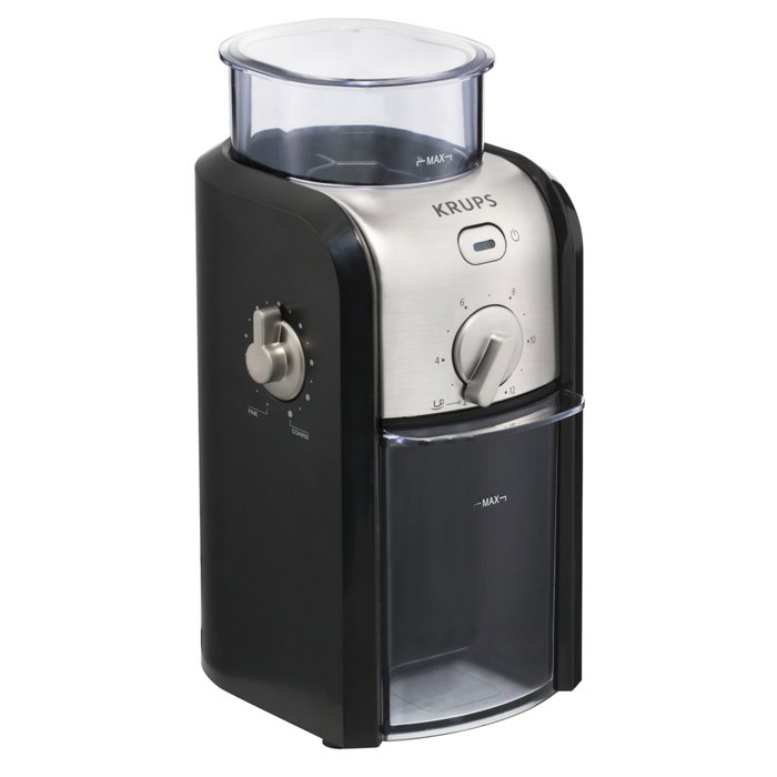 Krups GVX 242 Molinillo de café Negro y Cromo Krups GVX 242 Molinillo de café Negro y Cromo