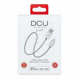 Cable Cargador USB Lightning iPhone DCU Plateado 1 m