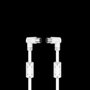 Hama Cable de Antena de 1,5m con Conector en Ángulo y Blindaje de 90 dB Blanco