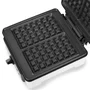 Gofrera eléctrica Princess 132397 para 2 waffles belgas, 1200 W, antiadherente, termostato ajustable, negro/acero/blanco