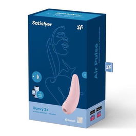 Satisfyer Curvy 2+ Estimulador Clitoriano Rosado con App y Bluetooth para Mujer