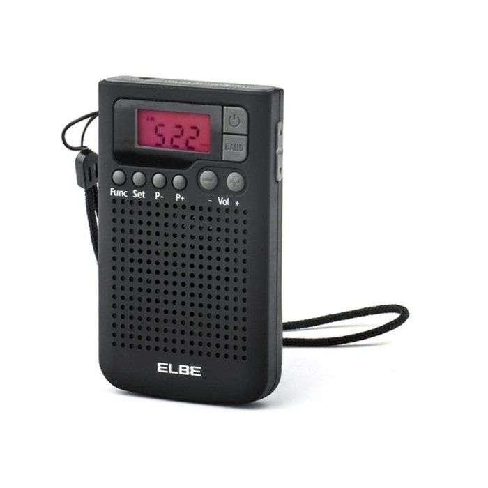 Elbe RF-93 Radio de Bolsillo Digital AM/FM con Auriculares