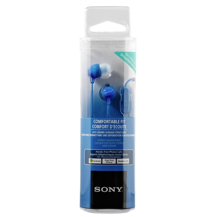 Sony MDR-EX15APLI Auriculares In-ear Azul con Micrófono