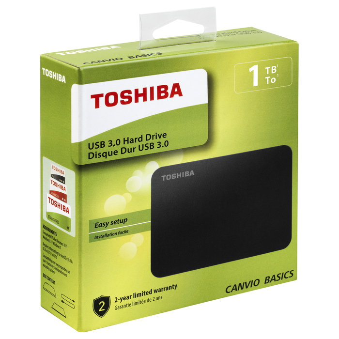 TOSHIBA Canvio Basics Disco Duro Externo 1 TB Negro