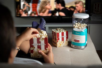 Ariete 2956/01 Máquina de Palomitas Party Time Popper Azul Retro Años 50 Libre Grasas