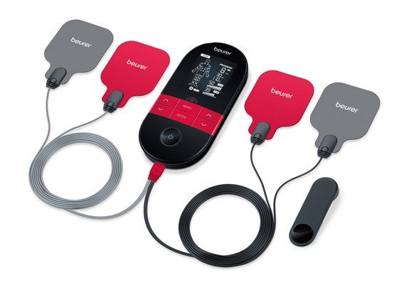 Beurer EM-59 Electroestimulador Digital con Función Calor para Dolor y Estimulación Muscular, Relajación y Masaje