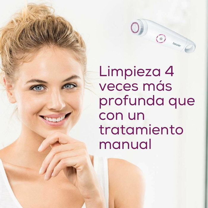 Beurer FC-45 Cepillo Facial Eléctrico con Limpieza Profunda 4X y Resistencia IPX7