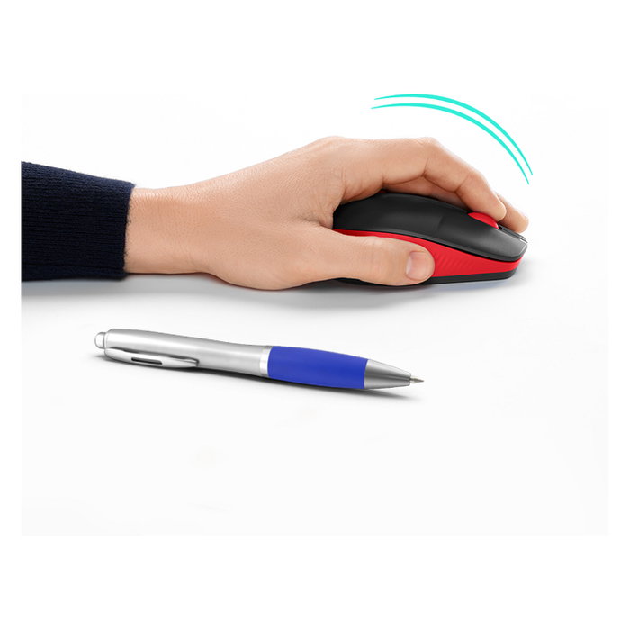Logitech M190 Ratón Inalámbrico Negro/Rojo