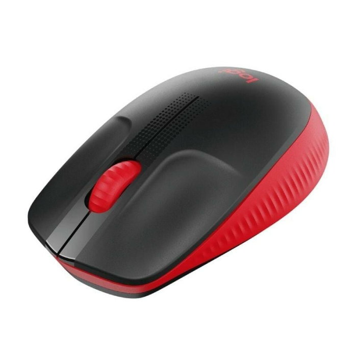 Logitech M190 Ratón Inalámbrico Negro/Rojo