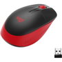 Logitech M190 Ratón Inalámbrico Negro/Rojo