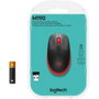 Logitech M190 Ratón Inalámbrico Negro/Rojo