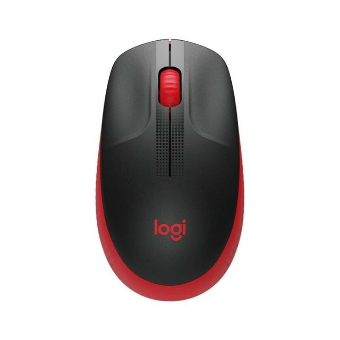 Logitech M190 Ratón Inalámbrico Negro/Rojo