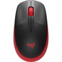 Logitech M190 Ratón Inalámbrico Negro/Rojo