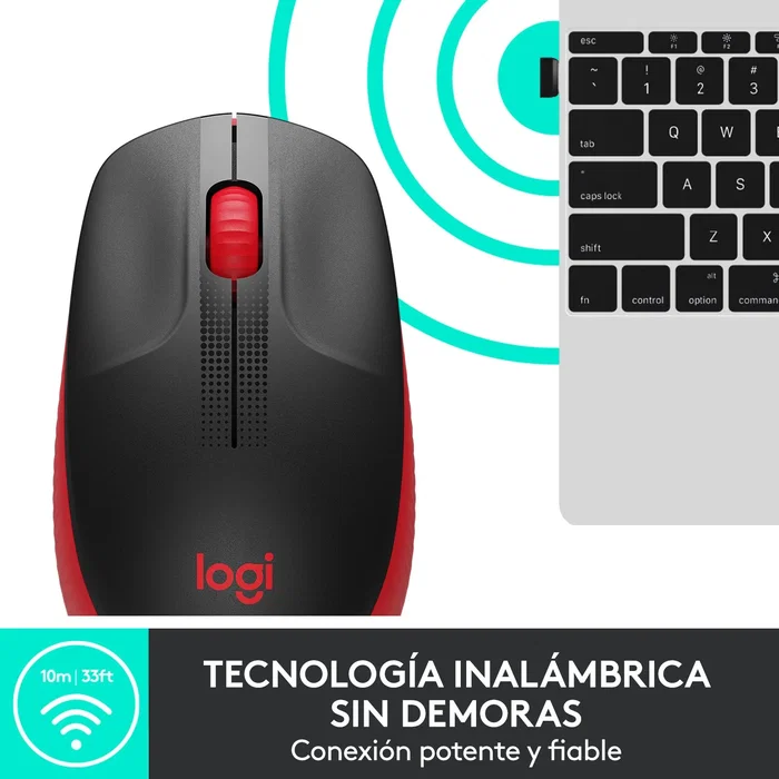 Logitech M190 Ratón Inalámbrico Negro/Rojo Logitech M190 Ratón Inalámbrico Negro/Rojo