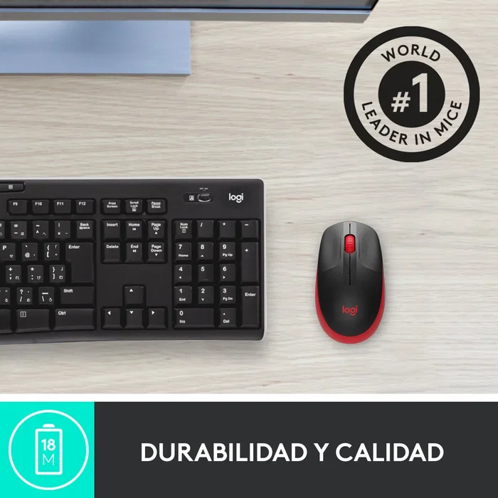 Logitech M190 Ratón Inalámbrico Negro/Rojo Logitech M190 Ratón Inalámbrico Negro/Rojo