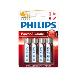 Philips Pila Alcalina AA LR06 1.5V Blíster 4 Unidades Ø14.5 x 50.5 mm