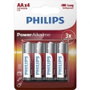Philips Pilas Alcalinas Power AA LR6 1,5V (Pack de 4)