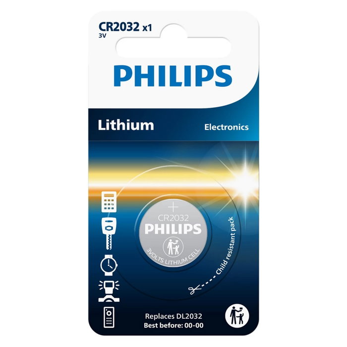 Philips Pila de Botón CR2032 3V