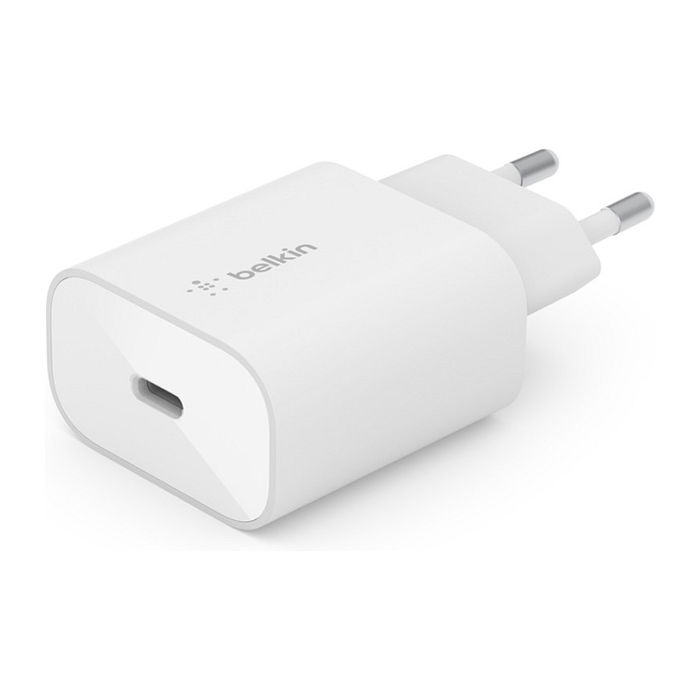 Belkin Cargador de Pared USB-C 25W PD PPS Blanco - BEL0745883825066 Belkin Cargador de Pared USB-C 25W PD PPS Blanco - BEL0745883825066