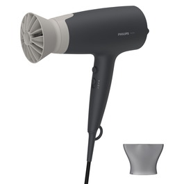 Philips Secador de Pelo 3000 Series BHD351/10, 2100 W, 6 Velocidades, 6 Niveles de Calor, Función Iónica, Boquilla Concentradora, Color Gris