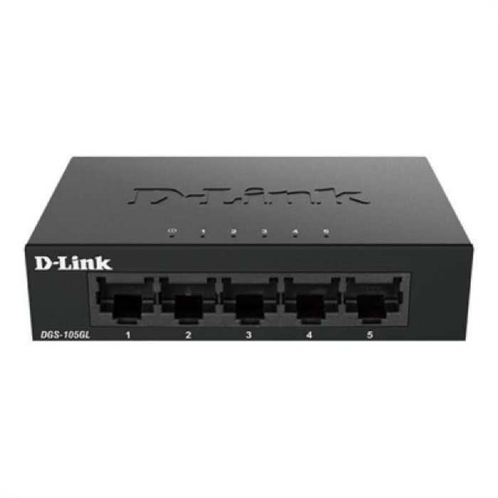 D-Link DGS-105GL/E 5 Puertos Gigabit Ethernet No Administrado Negro