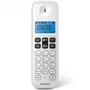Philips D1611W/34 Teléfono Inalámbrico Blanco Manos Libres con Sonido HQ y Pantalla Retroiluminada Azul