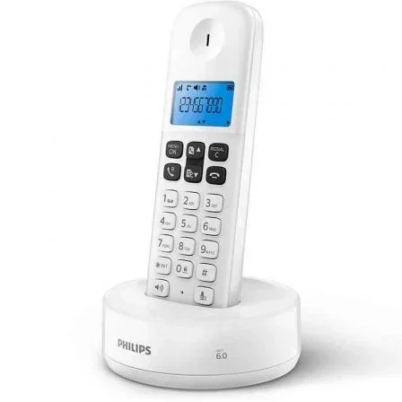 Philips D1611W/34 Teléfono Inalámbrico Blanco Manos Libres con Sonido HQ y Pantalla Retroiluminada Azul Philips D1611W/34 Teléfono Inalámbrico Blanco Manos Libres con Sonido HQ y Pantalla Retroiluminada Azul
