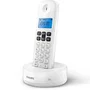 Philips D1611W/34 Teléfono Inalámbrico Blanco Manos Libres con Sonido HQ y Pantalla Retroiluminada Azul