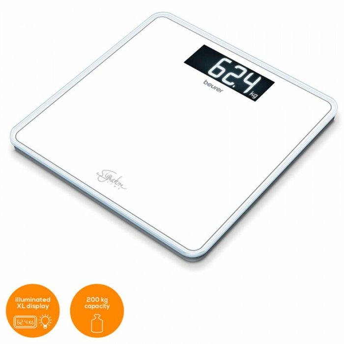 Beurer GS-400 Blanca Báscula Digital de Vidrio