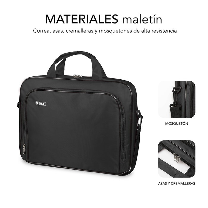 Subblim Maletín Oxford para Portátil 15,4-16 Pulgadas Negro Subblim Maletín Oxford para Portátil 15,4-16 Pulgadas Negro